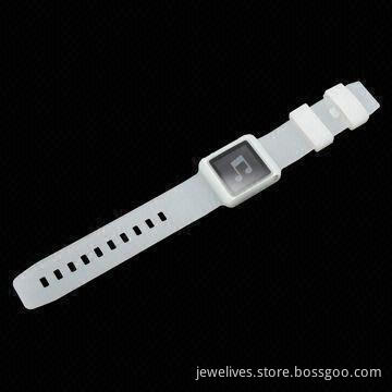 Silicone Skin Case for Apple's iPod Nano 6 with Watch Band Design, Customized Designs are Welcome